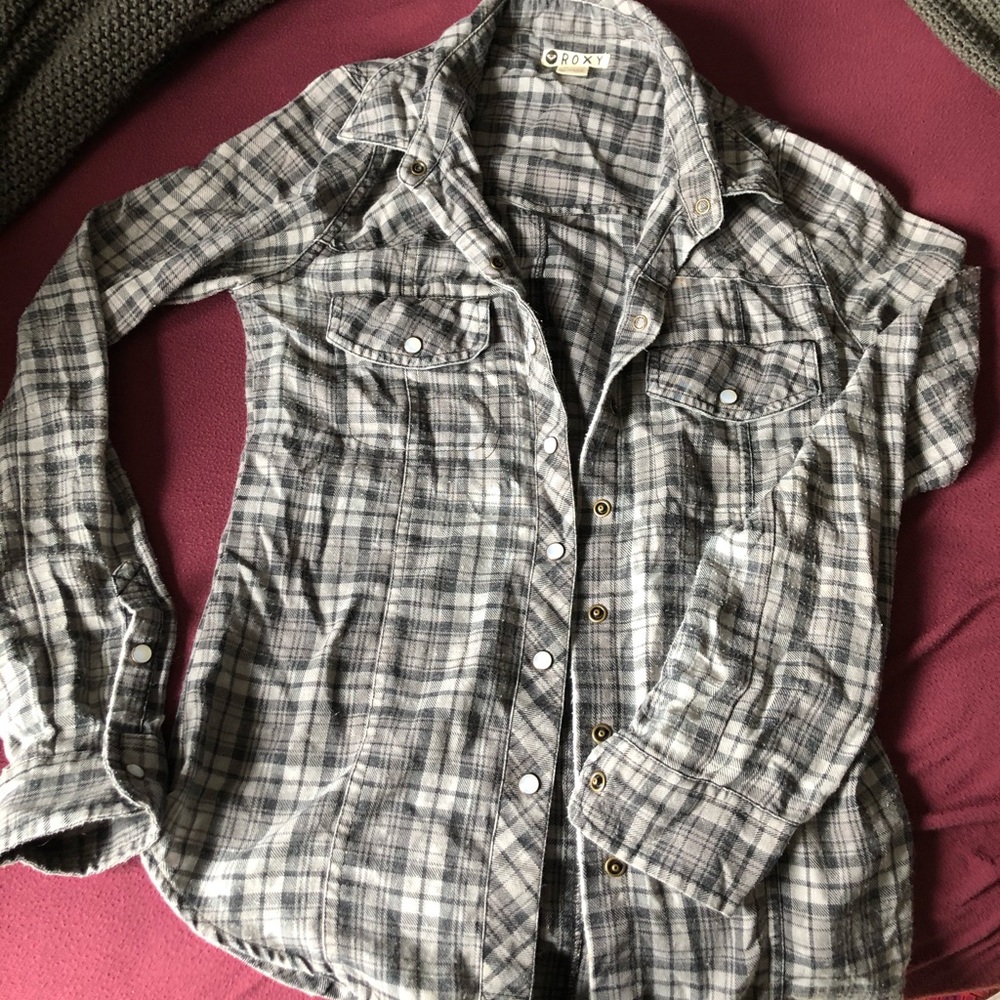 Button down Roxy flannel - Picture 2 of 3